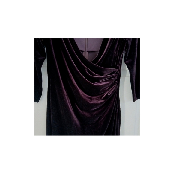 ALEX EVENINGS Velvet Evening Gown Sz 10 - Picture 5 of 8